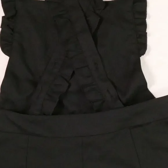 Hot Topic Black Embroidered Ghost Pinafore Romper Size M Pumpkins Whimsygoth - Picture 8 of 8